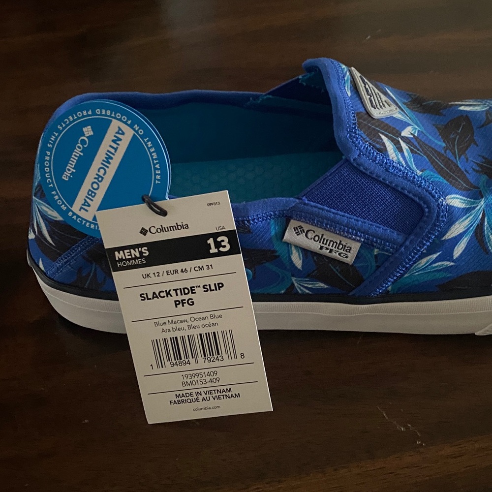 Columbia Vibrant Ocean Blue Slack Tide Slip PFG - Picture 8 of 8